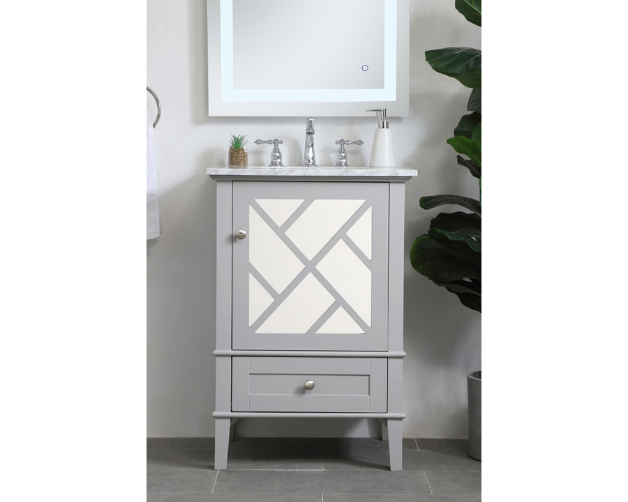 Elegant Bathroom Vanity - Gray, L 24" (VF30224GR)