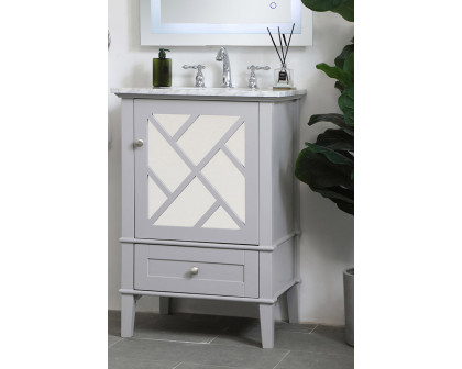 Elegant Bathroom Vanity - Gray, L 24" (VF30224GR)