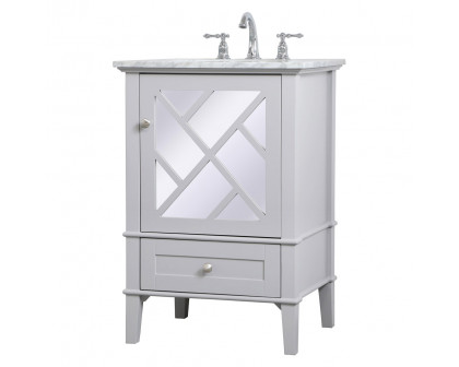 Elegant Bathroom Vanity - Gray, L 24" (VF30224GR)