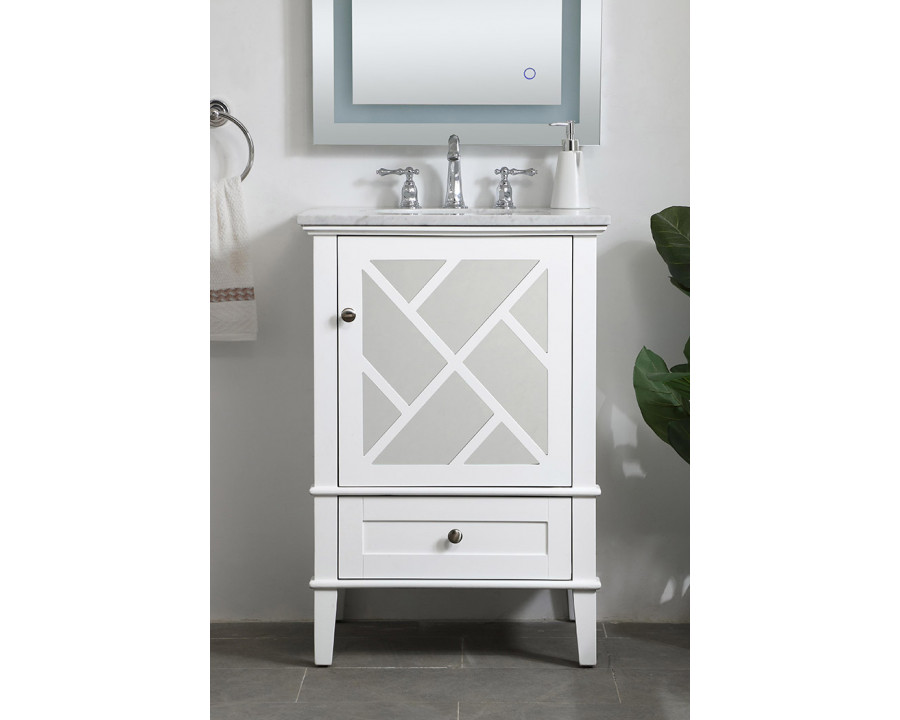 Elegant Bathroom Vanity - White, L 24" (VF30224WH)