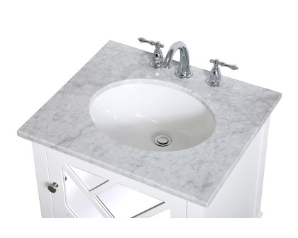 Elegant Bathroom Vanity - White, L 24" (VF30224WH)