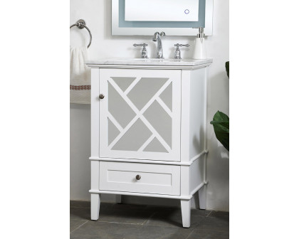 Elegant Bathroom Vanity - White, L 24" (VF30224WH)