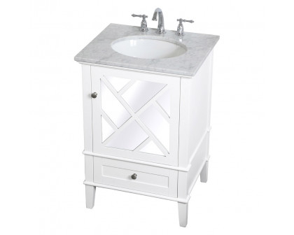 Elegant Bathroom Vanity - White, L 24" (VF30224WH)