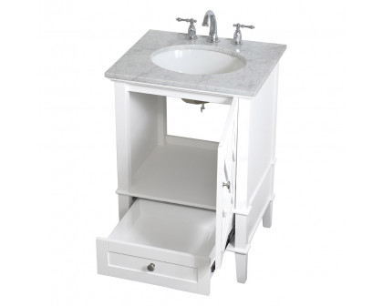 Elegant Bathroom Vanity - White, L 24" (VF30224WH)