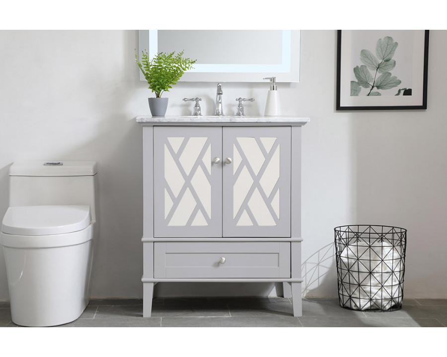 Elegant Bathroom Vanity - Gray, L 30" (VF30230GR)