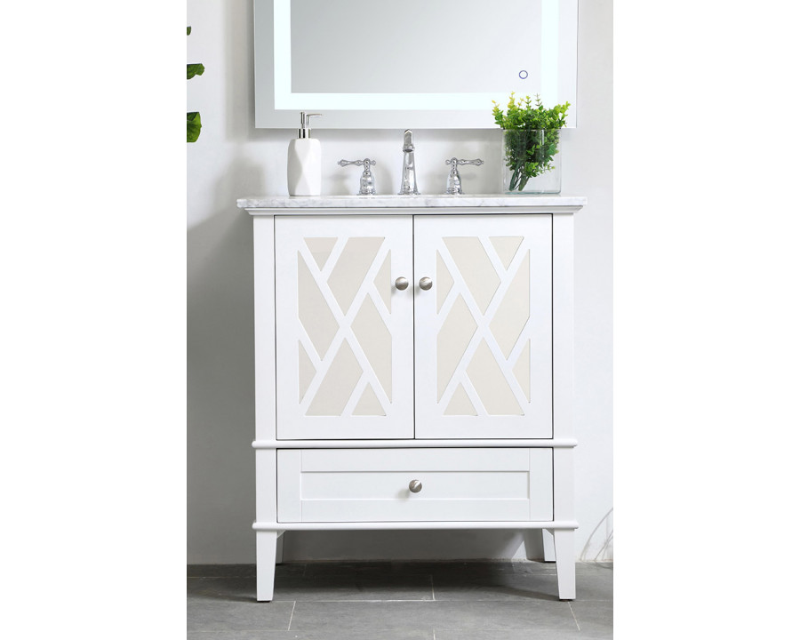 Elegant Bathroom Vanity - White, L 30" (VF30230WH)