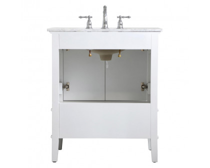 Elegant Bathroom Vanity - White, L 30" (VF30230WH)