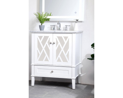 Elegant Bathroom Vanity - White, L 30" (VF30230WH)