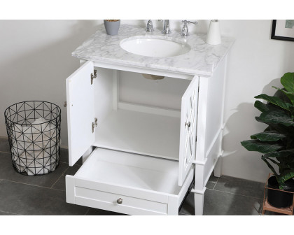 Elegant Bathroom Vanity - White, L 30" (VF30230WH)