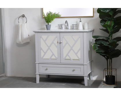 Elegant Bathroom Vanity - Gray, L 36" (VF30236GR)