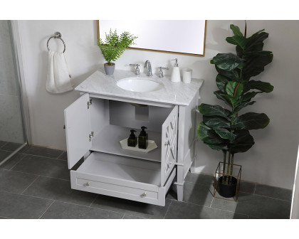 Elegant Bathroom Vanity - Gray, L 36" (VF30236GR)