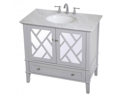 Elegant Bathroom Vanity - Gray, L 36" (VF30236GR)