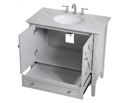 Elegant Bathroom Vanity - Gray, L 36" (VF30236GR)