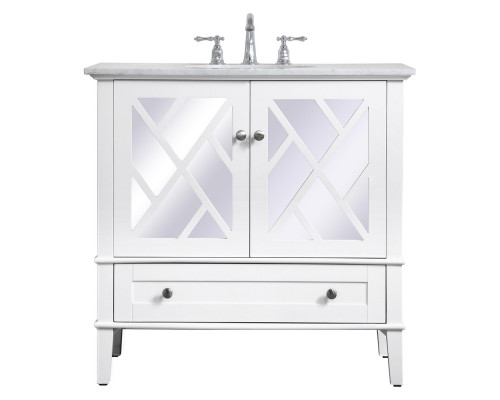 Elegant Bathroom Vanity - White, L 36" (VF30236WH)