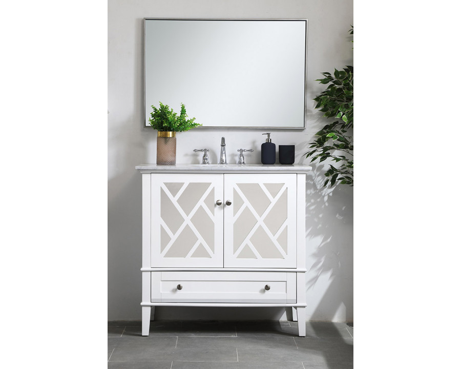 Elegant Bathroom Vanity - White, L 36" (VF30236WH)