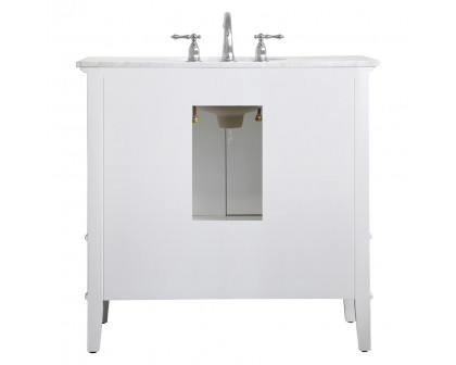 Elegant Bathroom Vanity - White, L 36" (VF30236WH)