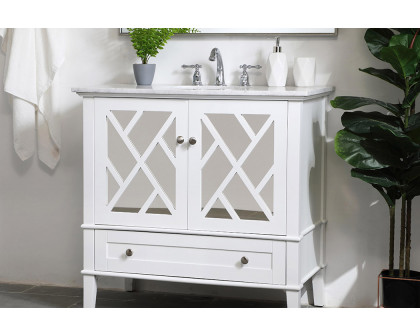 Elegant Bathroom Vanity - White, L 36" (VF30236WH)