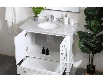 Elegant Bathroom Vanity - White, L 36" (VF30236WH)