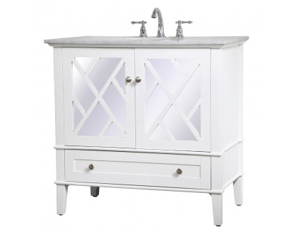 Elegant Bathroom Vanity - White, L 36" (VF30236WH)