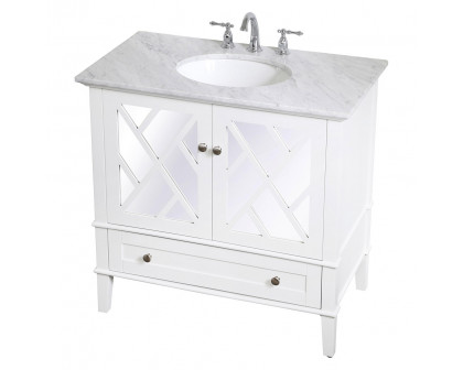 Elegant Bathroom Vanity - White, L 36" (VF30236WH)