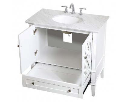 Elegant Bathroom Vanity - White, L 36" (VF30236WH)