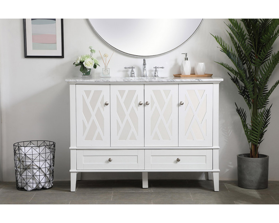 Elegant Bathroom Vanity - White (VF30248WH)