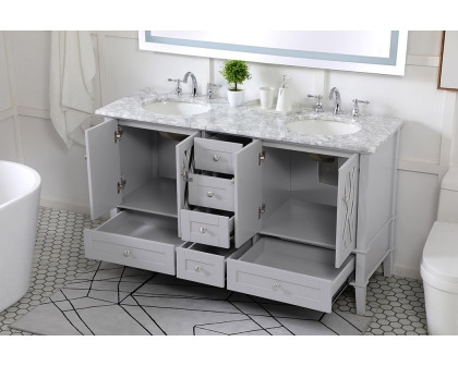 Elegant Bathroom Vanity - Gray, L 60" (VF30260DGR)