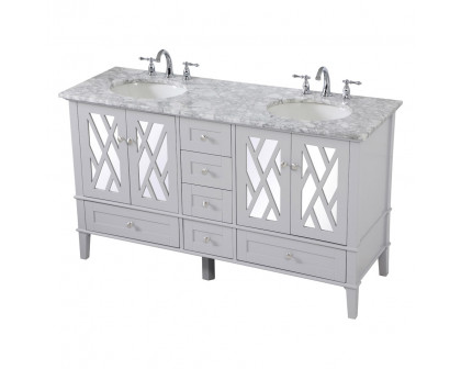 Elegant Bathroom Vanity - Gray, L 60" (VF30260DGR)