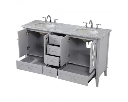 Elegant Bathroom Vanity - Gray, L 60" (VF30260DGR)