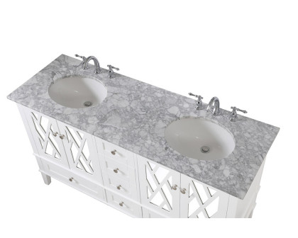 Elegant Bathroom Vanity - White, L 60" (VF30260DWH)