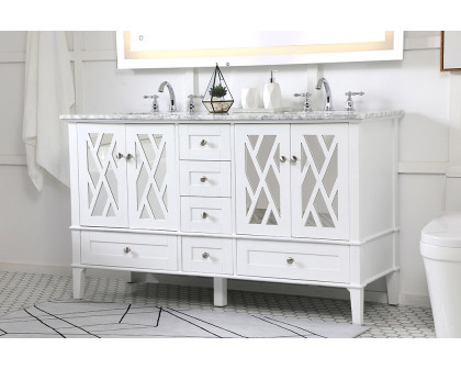 Elegant Bathroom Vanity - White, L 60" (VF30260DWH)