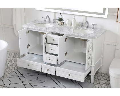 Elegant Bathroom Vanity - White, L 60" (VF30260DWH)