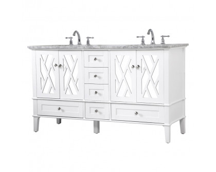 Elegant Bathroom Vanity - White, L 60" (VF30260DWH)