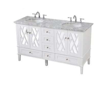 Elegant Bathroom Vanity - White, L 60" (VF30260DWH)