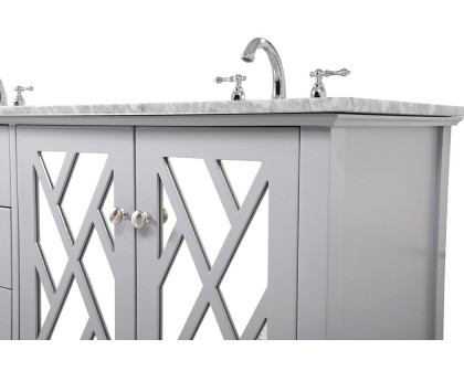 Elegant Bathroom Vanity - Gray, L 72" (VF30272DGR)