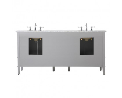 Elegant Bathroom Vanity - Gray, L 72" (VF30272DGR)