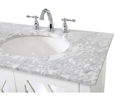 Elegant Bathroom Vanity - White, L 72" (VF30272DWH)