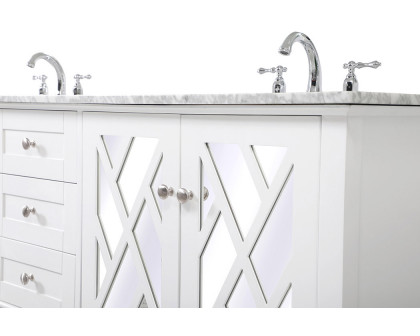 Elegant Bathroom Vanity - White, L 72" (VF30272DWH)