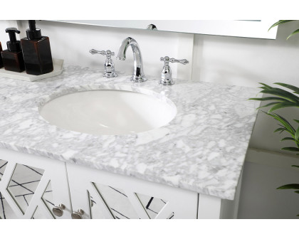 Elegant Bathroom Vanity - White, L 72" (VF30272DWH)