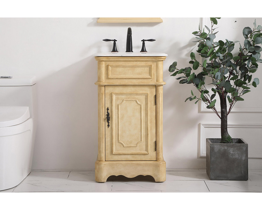 Elegant Bathroom Vanity - Antique Beige, L 19" (VF30419AB)