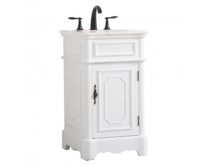 Elegant Bathroom Vanity - Antique White, L 19" (VF30419AW)