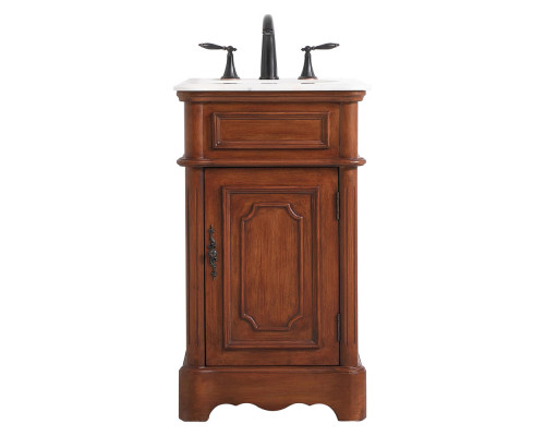 Elegant Bathroom Vanity - Teak, L 19" (VF30419TK)