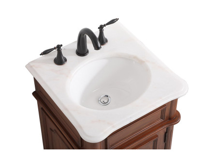 Elegant Bathroom Vanity - Teak, L 19" (VF30419TK)