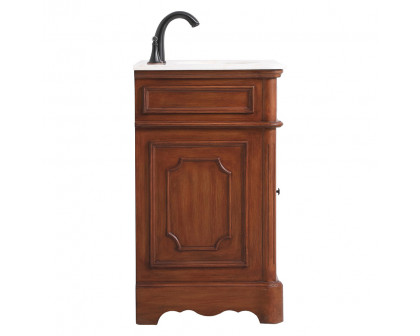 Elegant Bathroom Vanity - Teak, L 19" (VF30419TK)