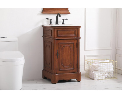 Elegant Bathroom Vanity - Teak, L 19" (VF30419TK)