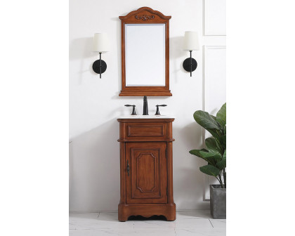 Elegant Bathroom Vanity - Teak, L 19" (VF30419TK)