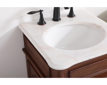 Elegant Bathroom Vanity - Teak, L 19" (VF30419TK)