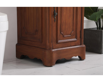 Elegant Bathroom Vanity - Teak, L 19" (VF30419TK)