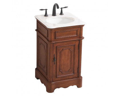 Elegant Bathroom Vanity - Teak, L 19" (VF30419TK)