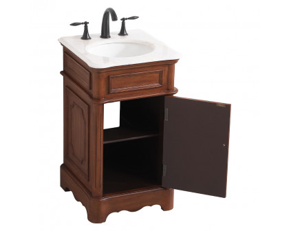 Elegant Bathroom Vanity - Teak, L 19" (VF30419TK)